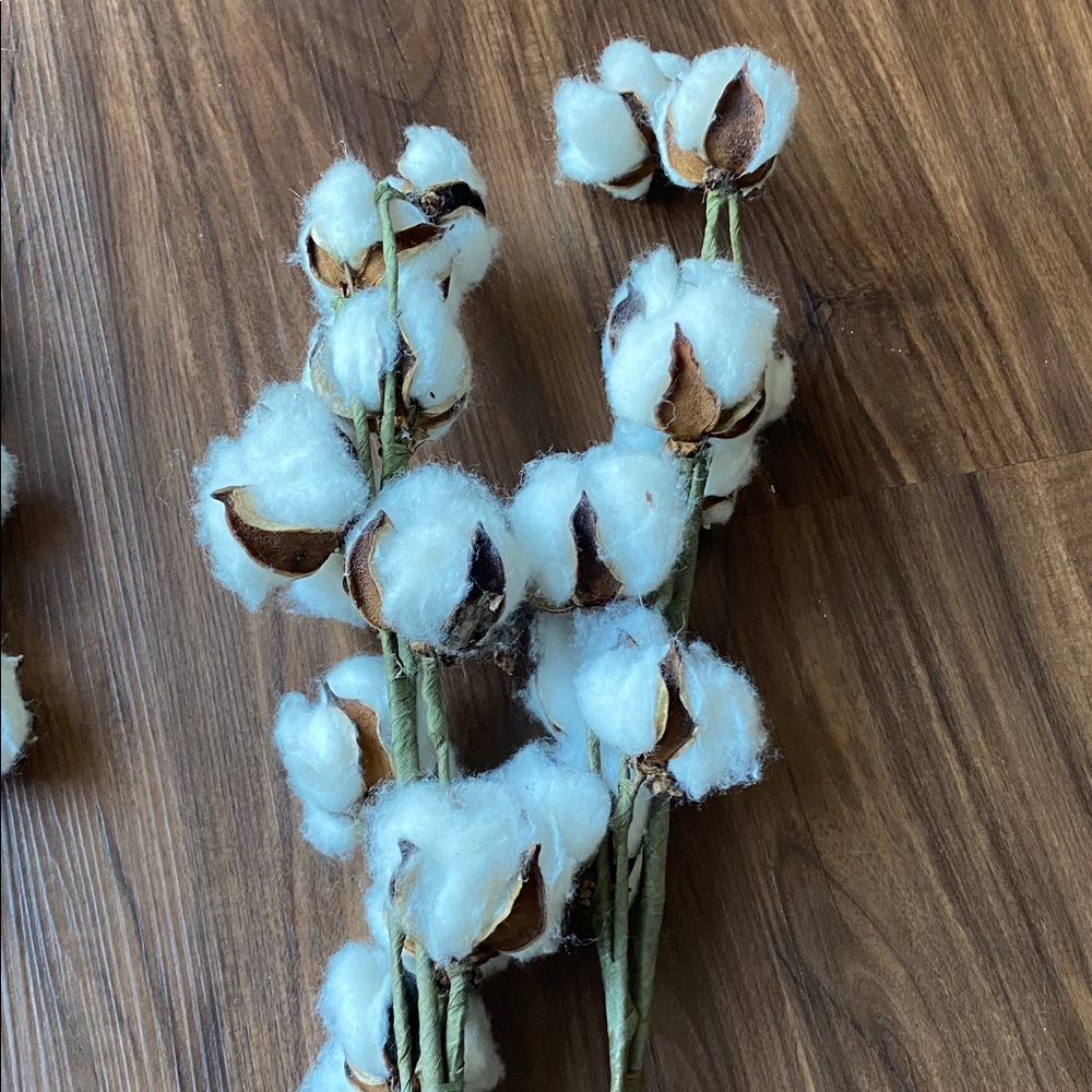 Rustic Cotton Stem Bundle - White Cotton Floral Accents - Picture 3 of 6
